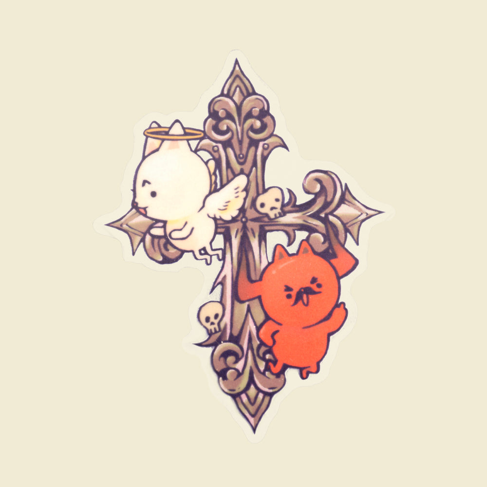 Angel and Devil Sticker