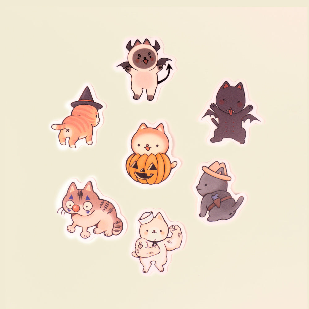 Costume Cats Sticker Set