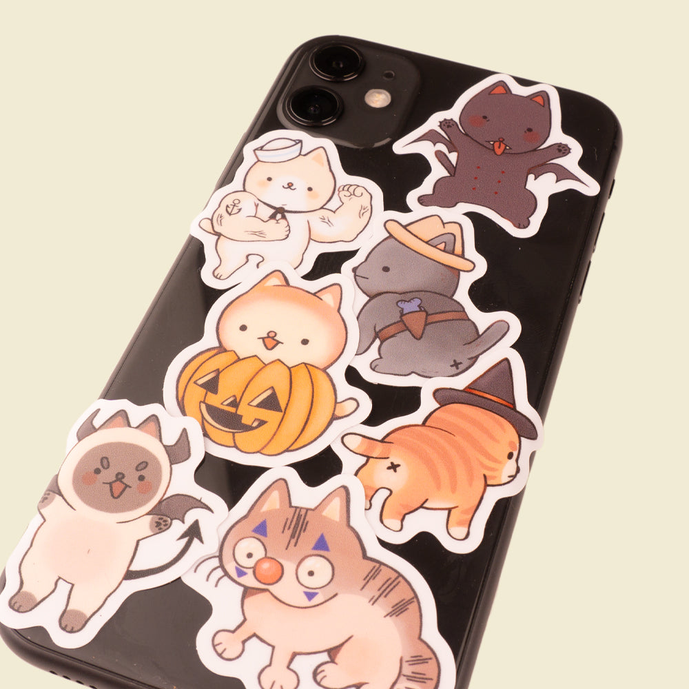 Costume Cats Sticker Set