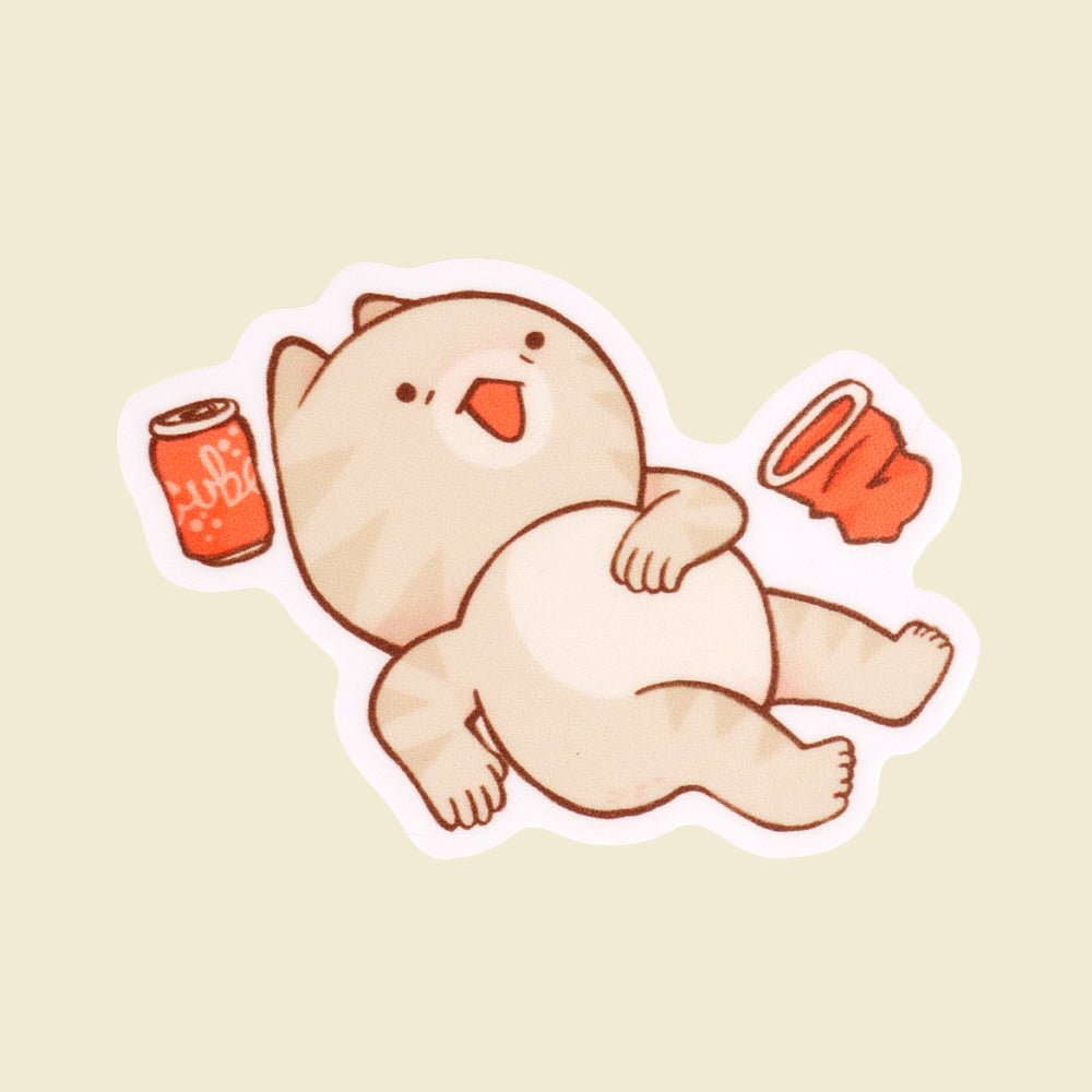 Drunk Cat Sticker