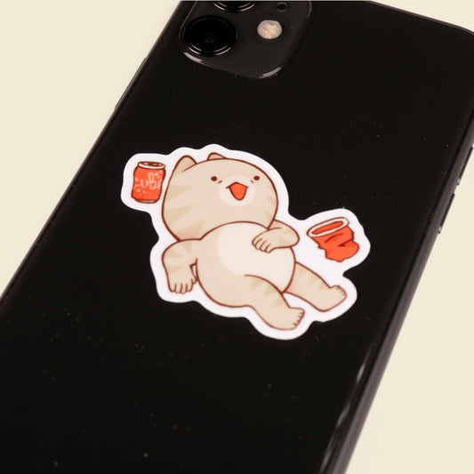 Drunk Cat Sticker