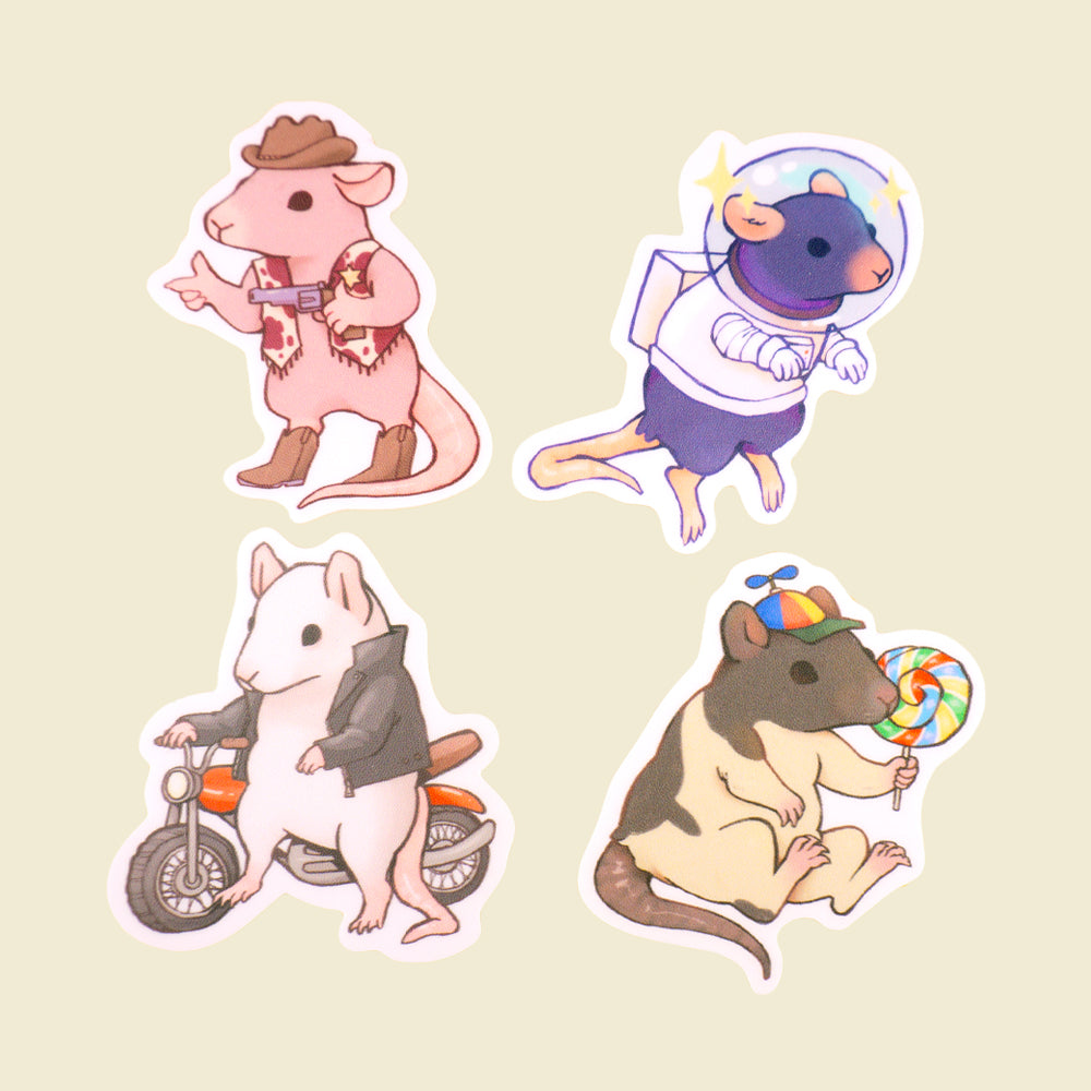 Rat Pack Sticker Set