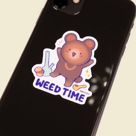 Weed Time Sticker