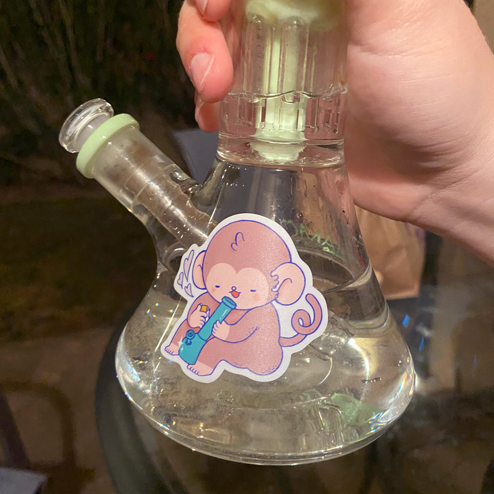 Monkey Bong Sticker
