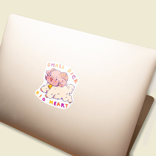 Small Dick Big Heart Sticker