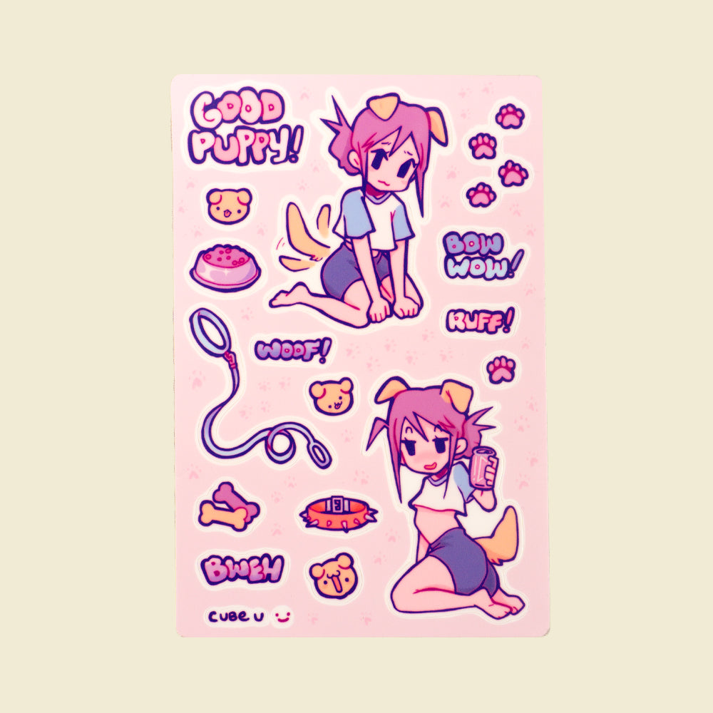 Puppy Girl Sticker Sheet