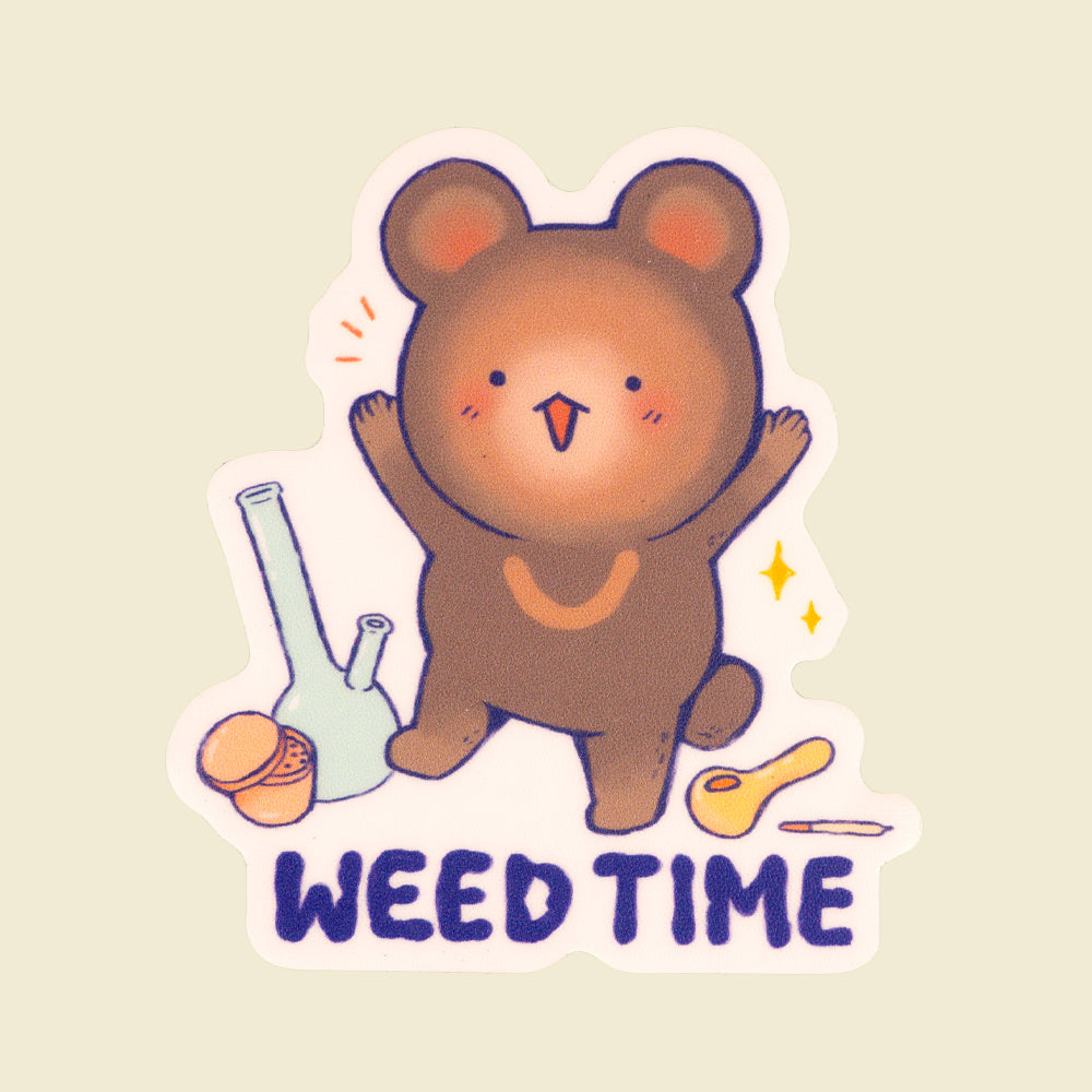 Weed Time Sticker