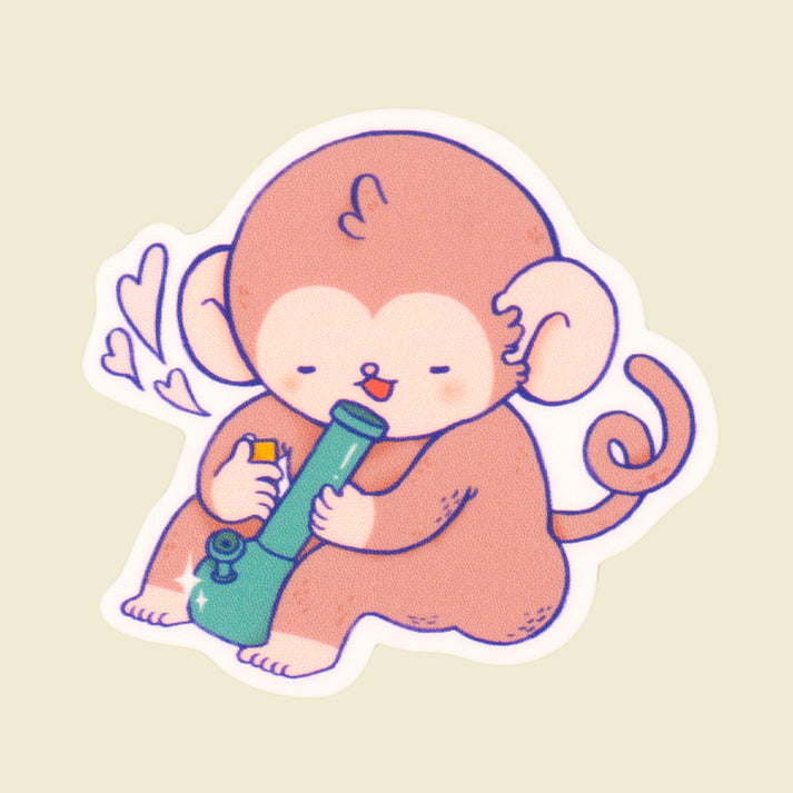 Monkey Bong Sticker – Cube U Designs