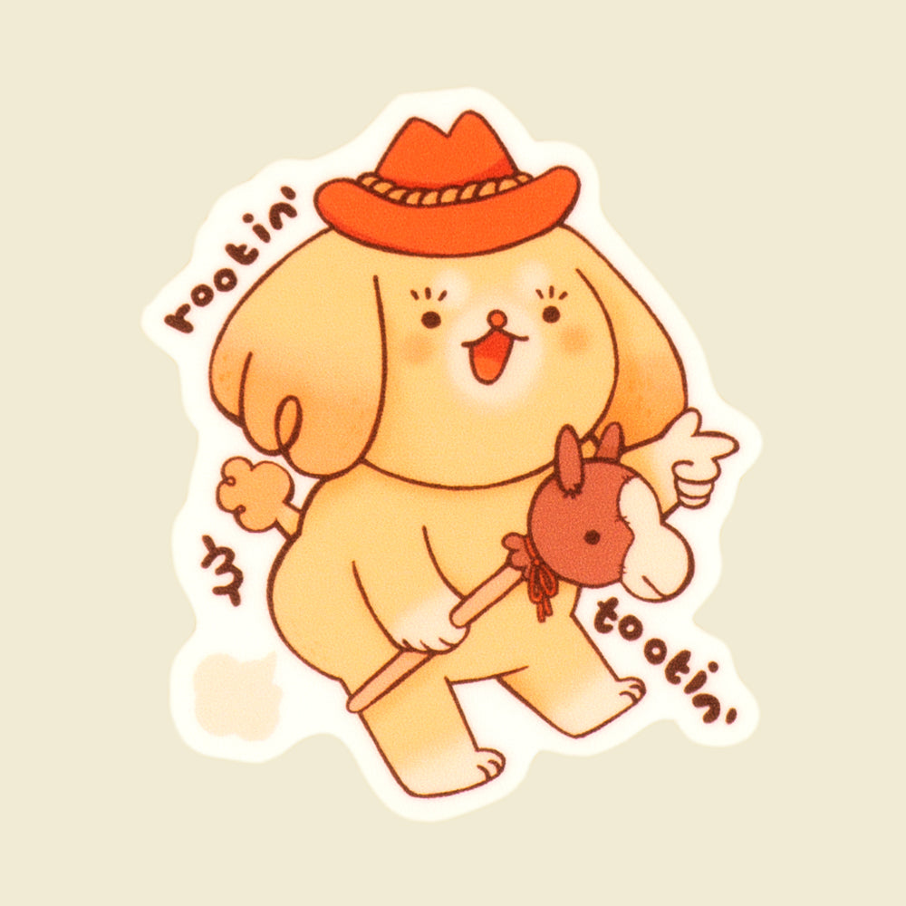 Cowboy Pupster Sticker