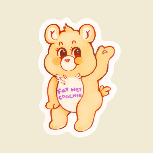 Fat Wet Coochie Bear Sticker